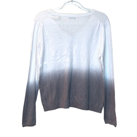ATM Anthony Thomas Melillo Cotton Cashmere Ombré V-Neck Pullover - Picture 3 of 6